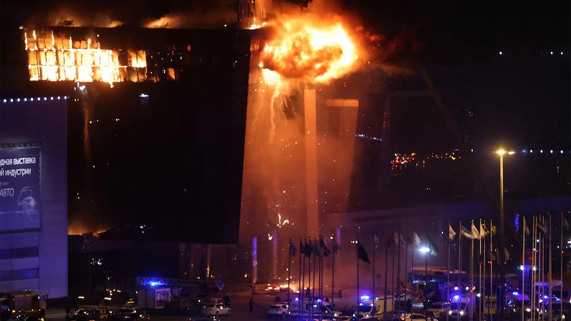 moskova konser salonuna terör saldırısı (Foto Bloomberg)