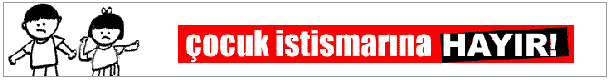 Çocuk istismarına hayır afişi