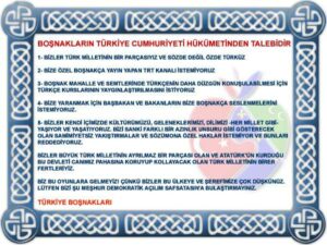 AtatürkMilliyetçileri BOŞNAKLARIN  bildirisi  !