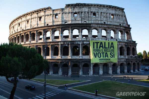 Nuclear Action at the Colosseum in Rome