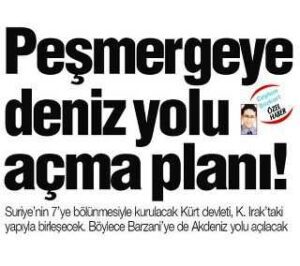 PEŞMERGEYE DENİZ YOLU AÇMA PLANI!