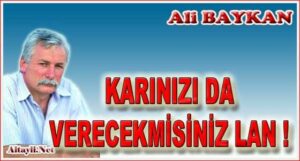 KARINIZI DA VERECEK MİSİNİZ LAN !