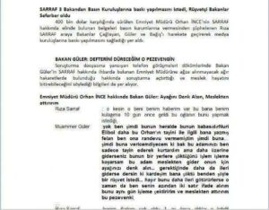 Bakan Muammer Güler Hakkında Dosyada Yeralan İddialar