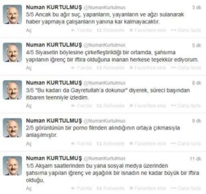 Numan Kurtulmuş’dan sızdırılan porno görüntüler ile ilgili açıklama