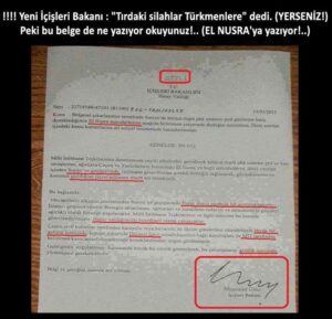 Tırdaki silahlar Türkmenlere… Peki bu Belgede Ne Yazıyor?