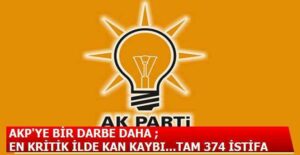 AKP DE YAPRAK DÖKÜMÜ DEVAM EDİYOR