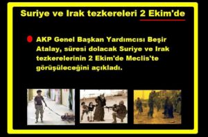 Suriye ve Irak tezkereleri 2 Ekim’de