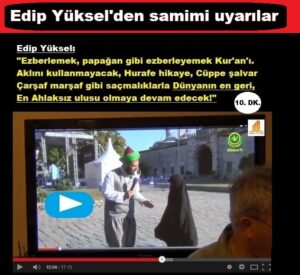 Prof. Edip Yüksel’den samimi uyarılar