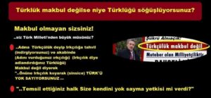 Türklük makbul değilse niye Türklüğü söğüşlüyorsunuz?