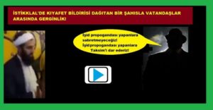 İstiklal’de kıyafet bildirisi dağıtan bir şahsa halktan tepki!