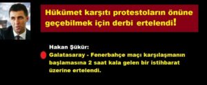 Hakan Şükür: Derbi protesto korkusuyla ertelendi