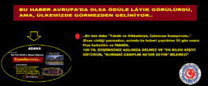 BU HABER AVRUPA’DA OLSA ÖDÜLE LÂYIK GÖRÜLÜRDÜ, AMA ÜLKEMİZDE GÖRMEZDEN GELİNİYOR..