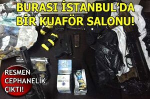 Kuaföre yapılan DHKP-C operasyonunda çıkan silahlar şaşırttı