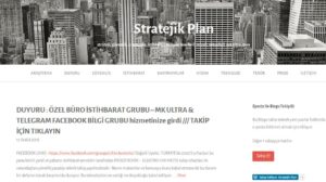 DUYURU : ÖZEL BÜRO İSTİHBARAT GRUBU YENİ BLOGU YAYINDA /// STRATEJİK PLAN