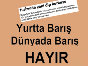 Turizmde yeni dip korkusu