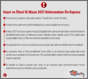hayır oyu sıfır çıkan 961 adet sandık
