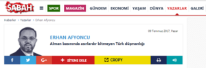 ALMANYA DOSYASI /// ERHAN AFYONCU : Alman basınında asırlardır bitmeyen Türk düşmanlığı