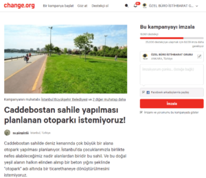 KAMPANYA : Caddebostan sahile yapılması planlanan otoparkı istemiyoruz !