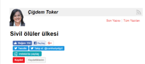 GÜNDEM ANALİZİ /// ÇİĞDEM TOKER : SİVİL ÖLÜLER ÜLKESİ