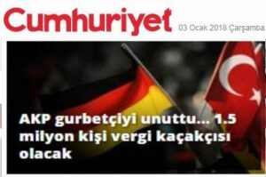 AKP gurbetçiyi unuttu… 1.5 milyon kişi vergi kaçakçısı olacak