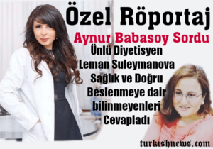 Ünlü diyetisyen Leman Suleymanova sağlıklı ve dengeli beslenmenin yollarını anlattı.