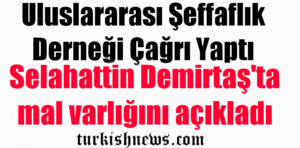 Selahattin Demirtaş mal varlığını açıkladı.