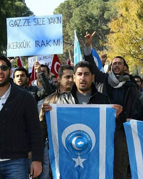 Irak Türkmenleri Gazze Kerkük ayrımını protesto ediyor