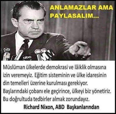 Richard Nixon'un müslüman ülkelerde demokrasi ile ilgili görüşü