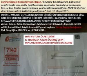 AKP Genel Başkanlığından Türk  Gençliğine Hitabe