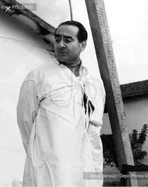 Adnan Menderes idam sehpasında