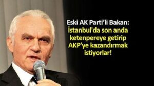 AK PARTI KURUCULARINDAN ESKI DISISLERI BAKANI YASAR YAKIS BEY’DEN BIR MESAJ VAR