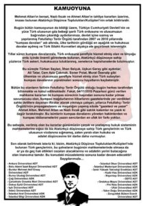 KAMU OYUNA BASIN BILDIRISI