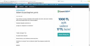 “Bülent Eczacıbaşı’nın yanıtı” başlıklı yazı, Yılmaz Özdil olarak düzeltilmiştir