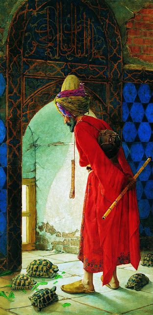 osman hamdi bey'in Kaplumbağa terbiyecisi tablosu
