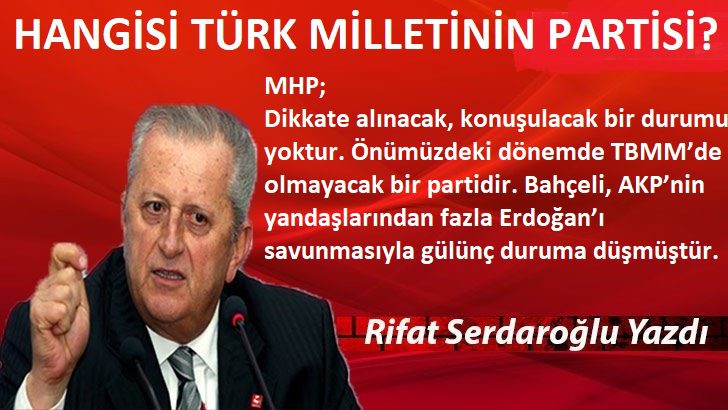 HANGİSİ TÜRK MİLLETİNİN PARTİSİ?