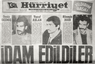 Üç fidan gece yarısı asılarak idam edildi