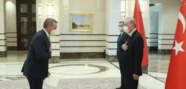 Flake’in Türkiye Cumhuriyeti Cumhurbaşkanı tarafından kabulü