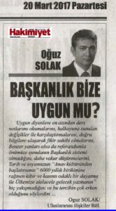 BAŞKANLIK BİZE UYGUN MU?