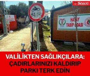 Çadırlarınızı kaldırıp parkı terk edin