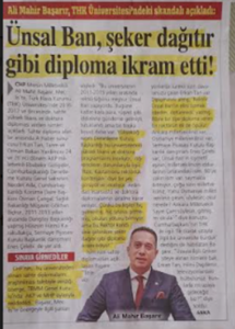 Şeker Dağıtır Gibi Diploma İkram Edilmez