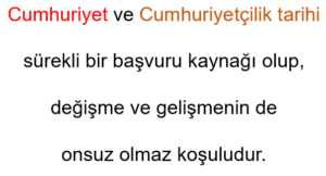 CUMHURİYET ve DEMOKRASİ (15)   