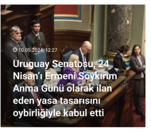 Uruguay senatosu tasarıyı kabul etti