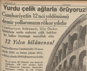 24 Mayıs 1924 tarihinde Genç Cumhuriyet, ecnebi şirketlere ait demiryollarını millileştirmişti